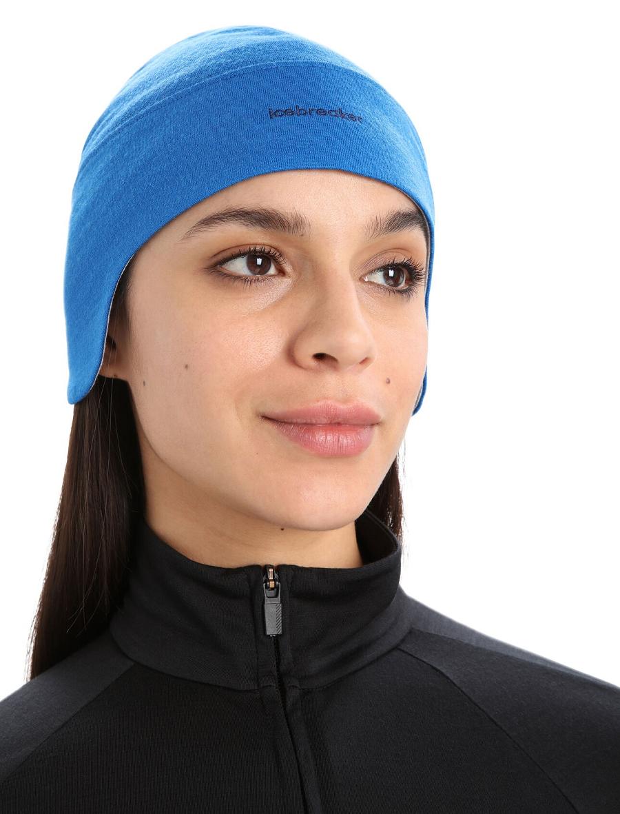 Lazurite / Ether Icebreaker Unisex Merino Quantum Beanie Men's Hats | AU 1085VRWD